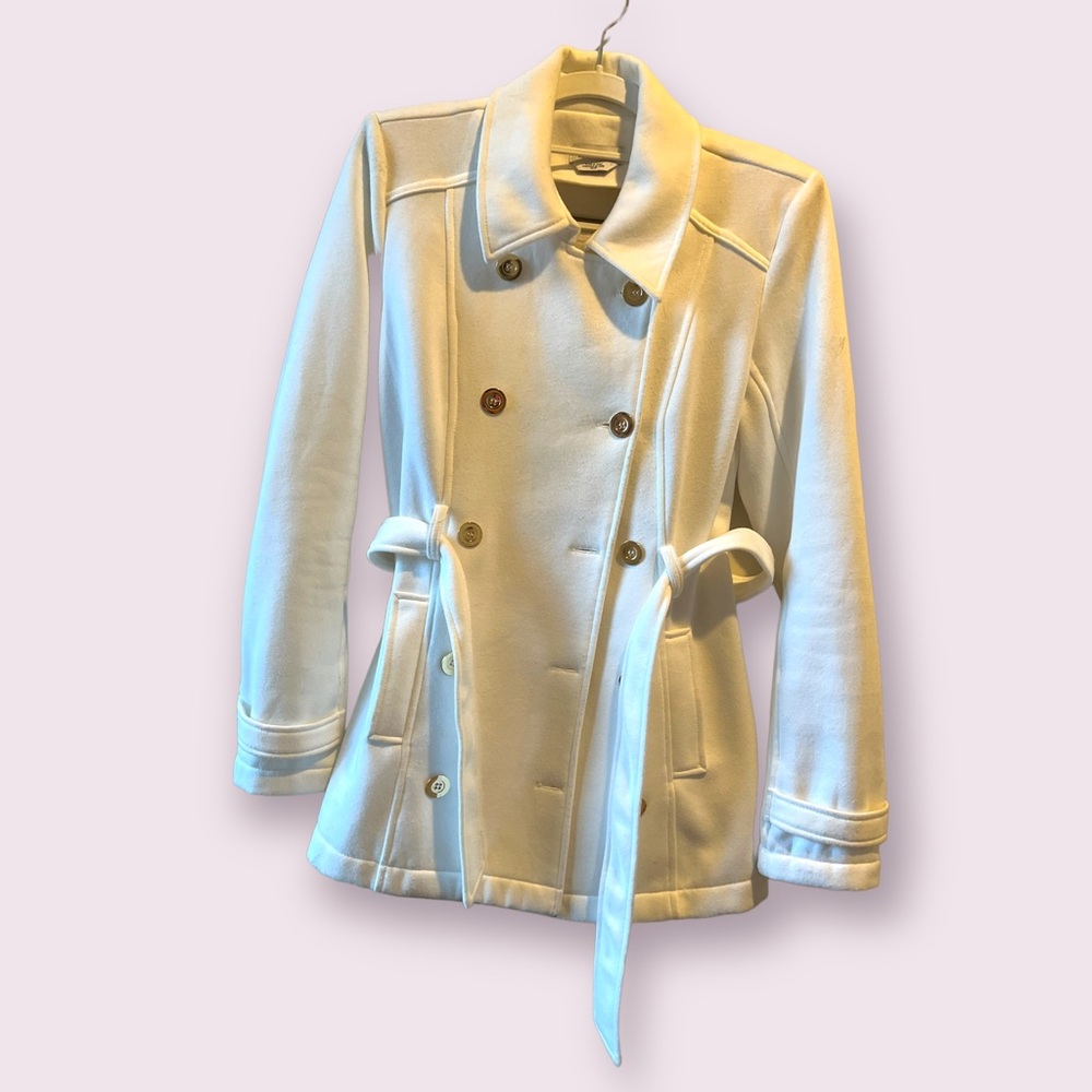 BeBe white Peacoat - Picture 9 of 11